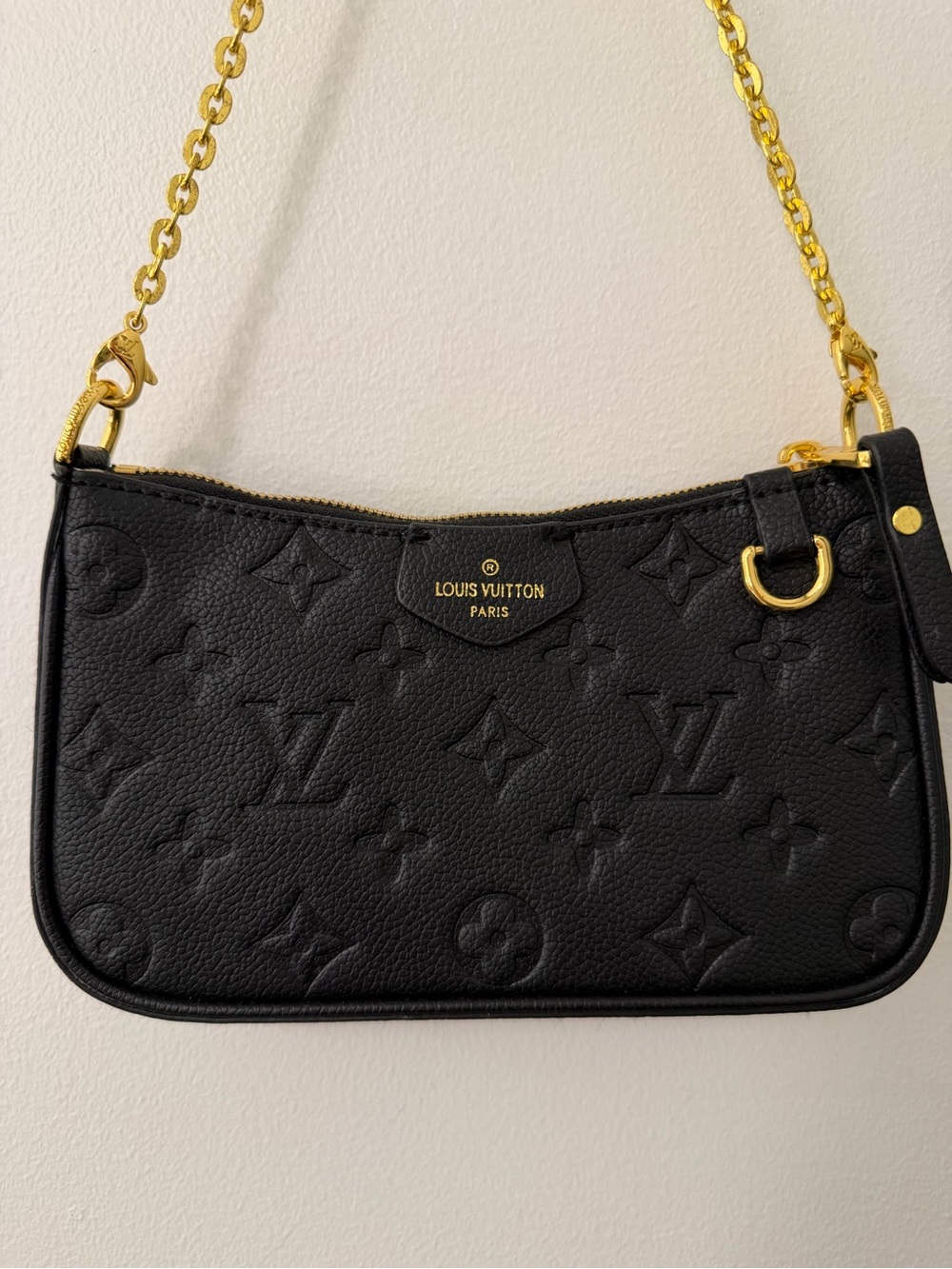 Designer inspired Black Monogram Mini Chain Shoulder Bag